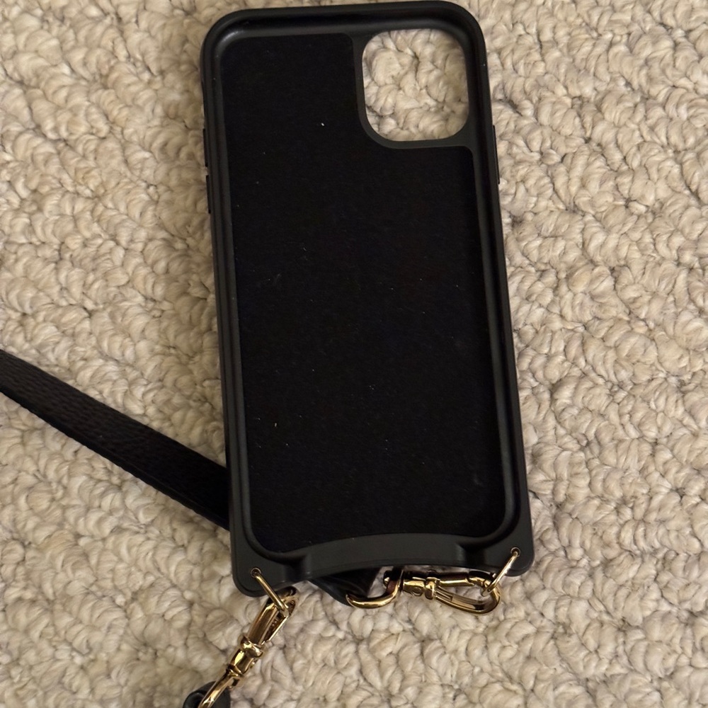 Bandolier Black Phone Case with Gold Accents